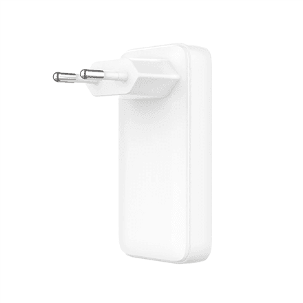 Сетевое зарядное устройство Fixed Slim, 2x USB-C, GaN, PD, белый