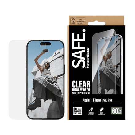 Защитное стекло для iPhone 16 Pro / 17 PanzerGlass Ultra-Wide Fit, SA60858