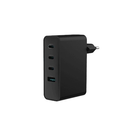 Сетевое зарядное устройство Natec Ribera, 1x USB-A + 3x USB-C, чёрный, NUC-2234
