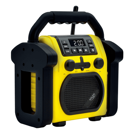 Ehitusraadio Adler AD 1911, Bluetooth, must / kollane