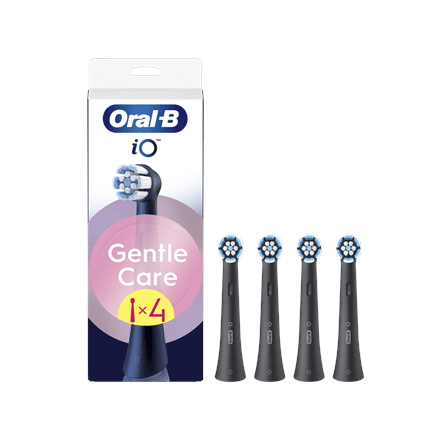 Oral-B iO GentleCare toothbrush heads, 4 pcs, black