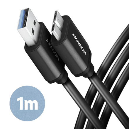 USB-A – micro-USB kaabel Axagon, 1 m