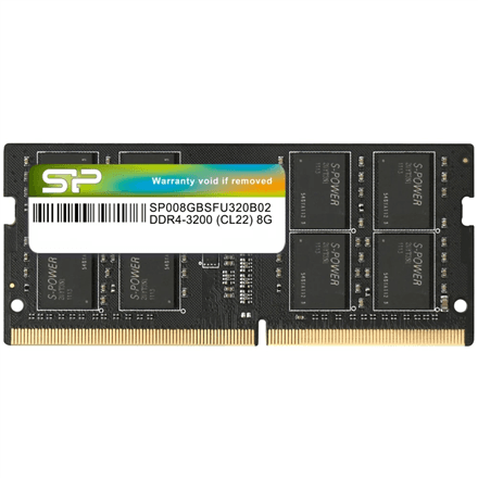 Память для ноутбука Silicon Power SP008GBSFU320X02 8 ГБ DDR4, 3200 МГц, SO-DIMM