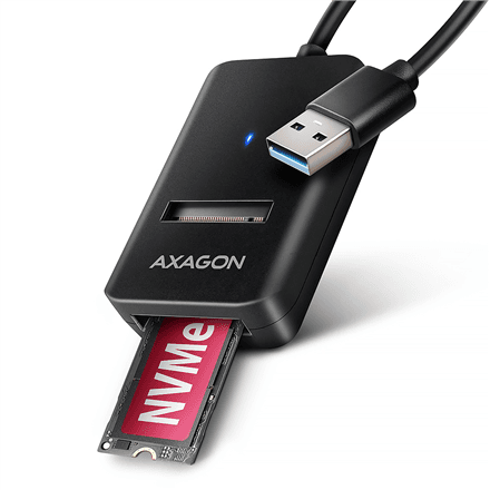 Переходник USB-A – M.2 SSD Axagon, NVMe и SATA, 10 Гбит/с, ADM2-AM