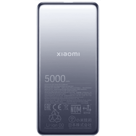 Akupank Xiaomi Ultra Slim 5000 mAh, USB-C, hall