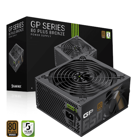 Gamemax GP 650B toiteplokk 650 W, 80 PLUS Bronze, fikseeritud kaablid