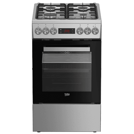 Плита Beko FSM52321DXDT, газ, электродуховка, 50 см, нержавеющая сталь