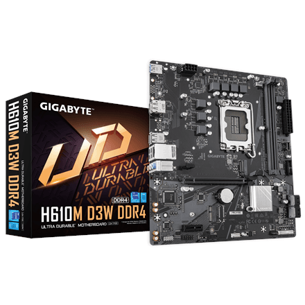 Emaplaat Gigabyte H610M D3W DDR4, LGA1700, DDR4