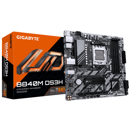 Gigabyte B840M DS3H motherboard, AM5, DDR5