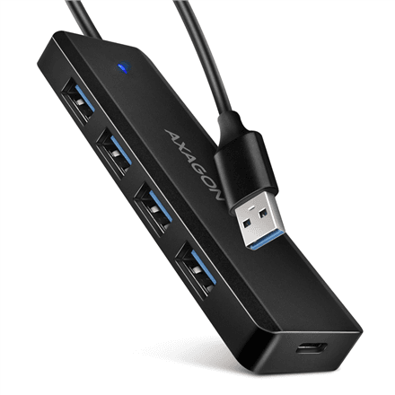 AXAGON HUE-C1A TRAVEL USB hub, 4 ports, 5 Gbit/s