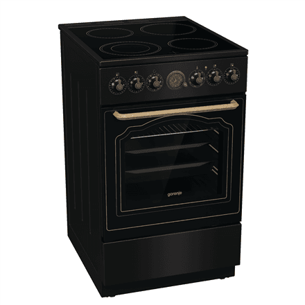 Плита Gorenje GECS5B70CLB, стеклокерамика, электродуховка, 50 см, чёрная