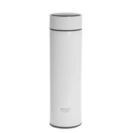 Термос Adler AD 4506 с LED-индикатором температуры, 473 мл, белый
