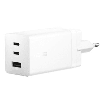Сетевое зарядное устройство Asus 2C1A GaN, 100 Вт, 2x USB-C + 1x USB-A, белый