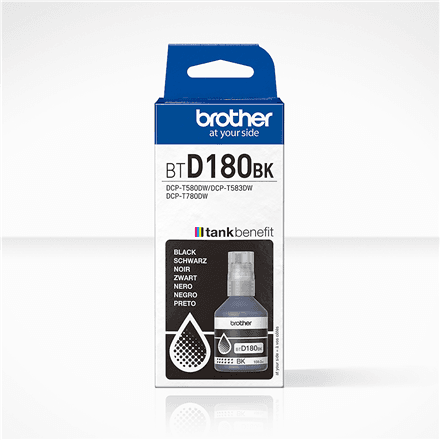 Чернила Brother BTD180BK в бутылке, чёрные, 7500 стр.
