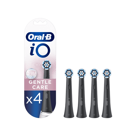 Oral-B iO Gentle Care toothbrush heads, 4 pcs, black
