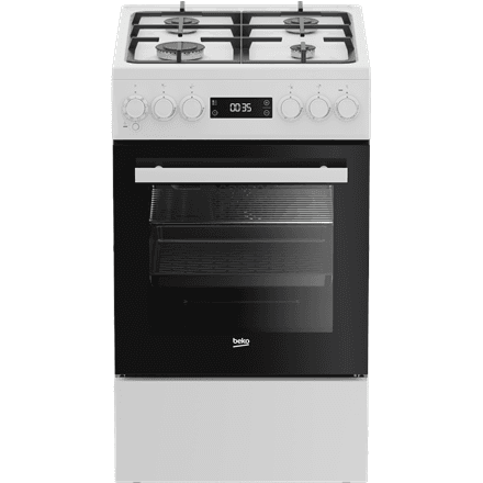 Плита Beko FSM51339DWDS, газ, электродуховка, 50 см, белая