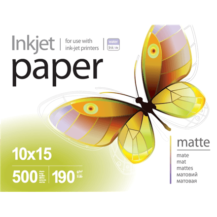 ColorWay matte photo paper, 10×15 cm, 190 g/m², 500 sheets