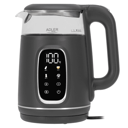 Adler AD 1305 kettle, grey, 1.7 l, 2200 W