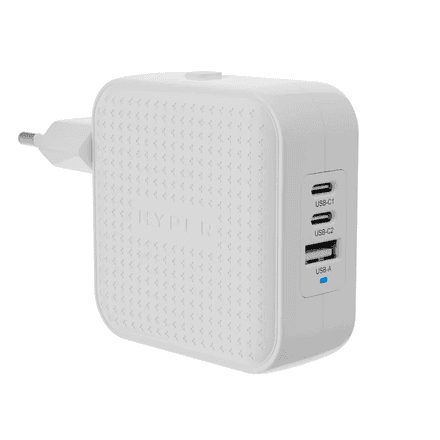 Сетевое зарядное устройство Hyper HyperJuice, 70 Вт, 2x USB-C + 1x USB-A, GaN, белый