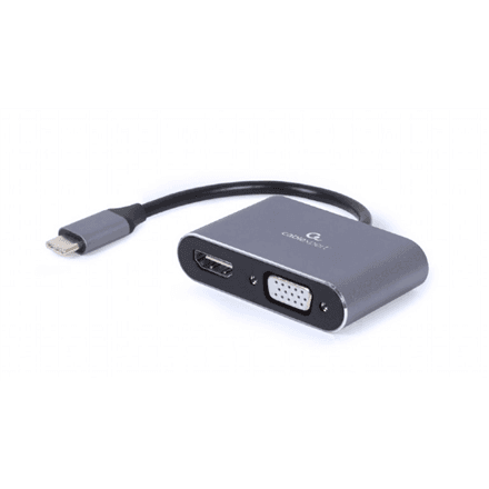 Videoadapter Cablexpert A-USB3C-HDMIVGA-01, USB-C – HDMI ja VGA