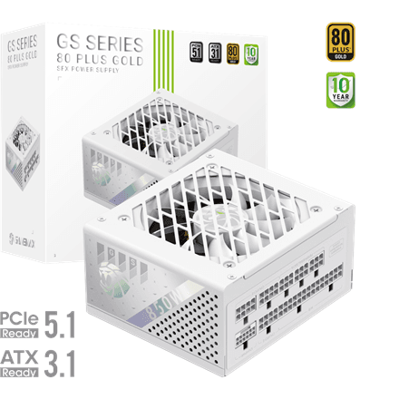 Gamemax GS 850G toiteplokk 850 W, SFX, täismodulaarne, valge