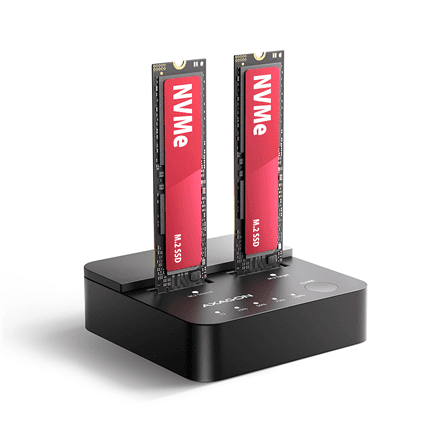 Док-станция с клонированием Axagon ADSA-M2C22L, 2× M.2 NVMe, 20 Gbps