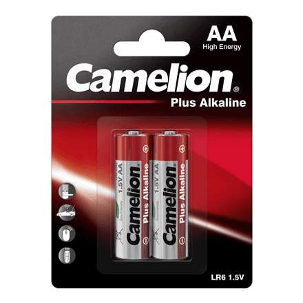 Батарейки Camelion Plus Alkaline AA, 2 шт., в блистере