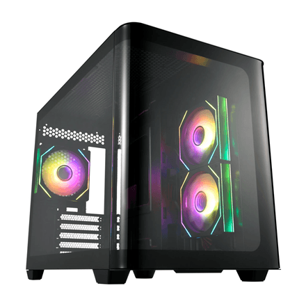 FSP S380 mid-tower PC case, Micro-ATX / Mini-ITX, black