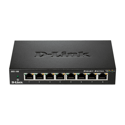 Коммутатор D-Link DGS-108, 8 портов, Gigabit Ethernet