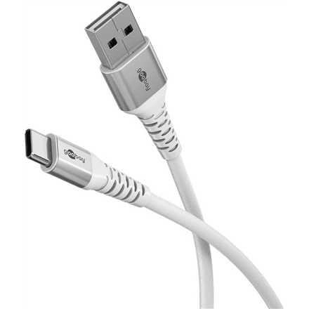 USB-C – USB-A kaabel Goobay, 1 m, pehme tekstiilümbrisega