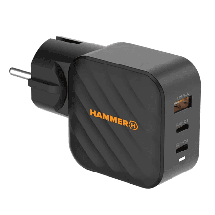 Зарядное устройство Hammer RapidCharge, 65 Вт, чёрный, AKC001483