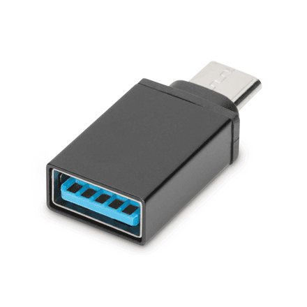 Переходник USB-C – USB-A Digitus AK-300506-000-S, USB 3.0, чёрный