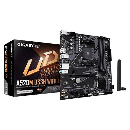 Emaplaat Gigabyte A520M DS3H WIFI6E, AM4, DDR4