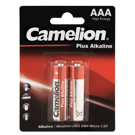 Батарейки Camelion Plus Alkaline AAA, 2 шт., в блистере