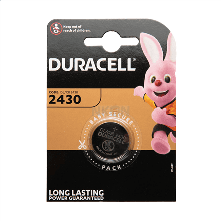 Дисковая батарейка Duracell CR2430, литиевая, 1 шт.