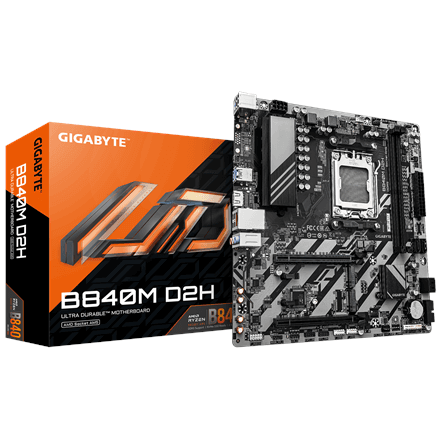 Emaplaat Gigabyte B840M D2H, AM5, DDR5