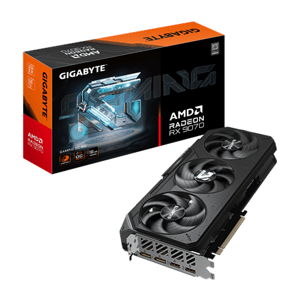 Видеокарта GIGABYTE Radeon RX 9070 GAMING OC, 16 ГБ