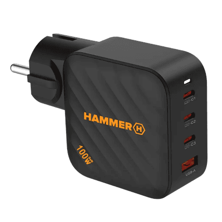 Зарядное устройство Hammer RapidCharge, 100 Вт, чёрный, AKC001485
