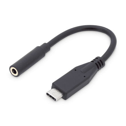 Аудиоадаптер USB-C Digitus AK-300321-002-S, USB-C – 3,5 мм, 0,2 м