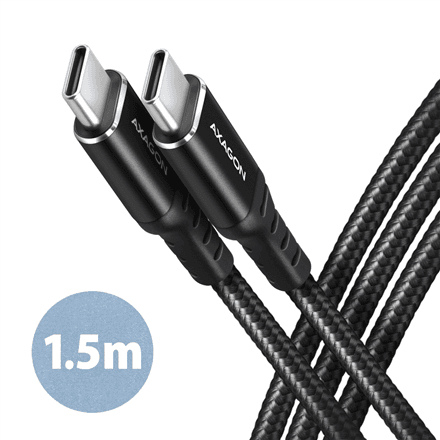 USB-C – USB-C kaabel Axagon, 1,5 m