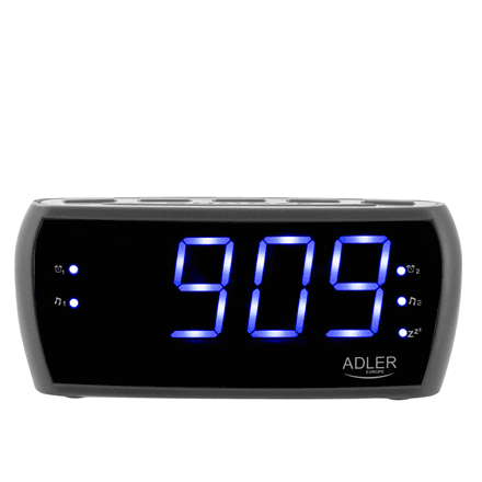 Adler AD 1121 S clock radio, red LED display, AM/FM