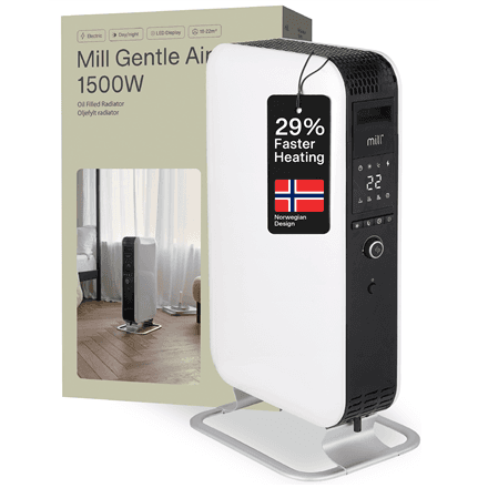 Mill AB-H1500DN õliradiaator 1500 W, 16-24 m² ruumidele, valge