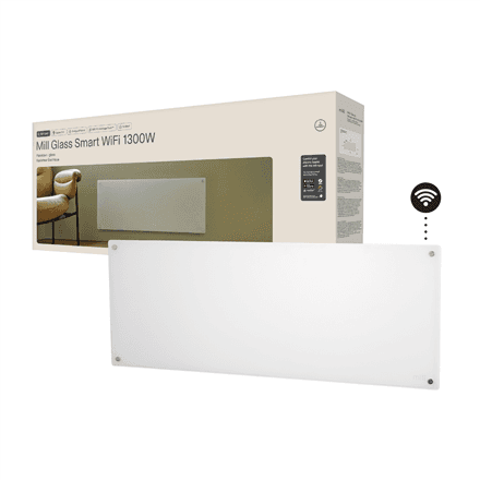 Paneelradiaator Mill Glass GL1300WIFI4, 1300 W, WiFi, valge