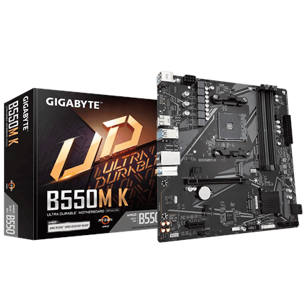 Emaplaat Gigabyte B550M K, AM4, DDR4