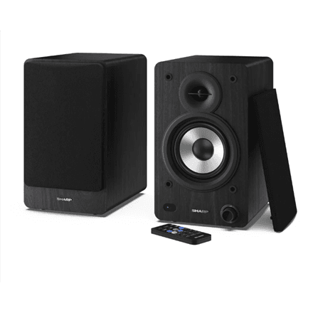 Sharp CP-SS30 aktiivsed riiulikõlarid, 60 W, Bluetooth 5.0, must