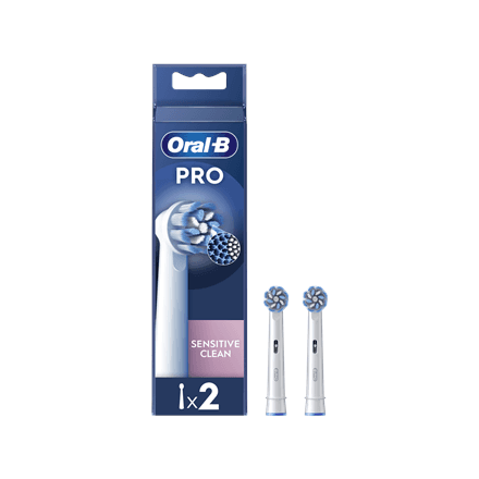 Oral-B EB60X-2 Sensitive Clean Pro toothbrush heads, 2 pcs, white