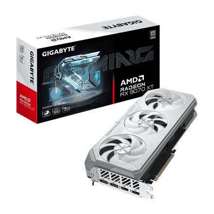 Videokaart GIGABYTE Radeon RX 9070 XT GAMING OC ICE, 16 GB GDDR6