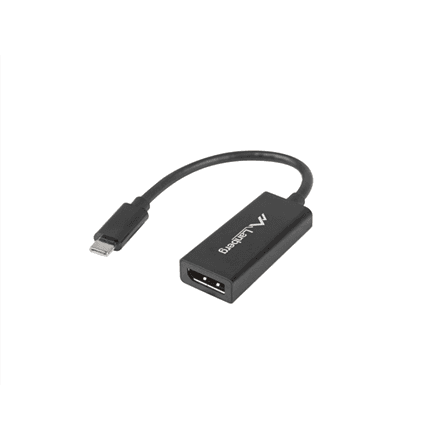 Lanberg AD-UC-DP-01 USB-C to DisplayPort adapter cable, 15 cm, black