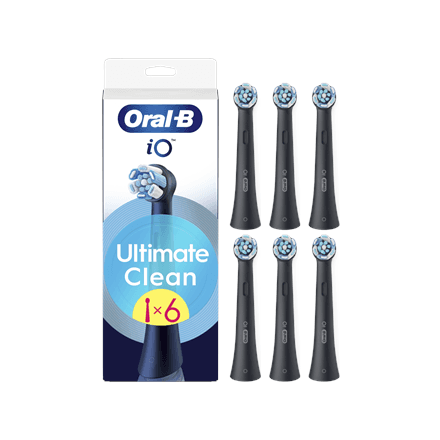 Oral-B iO UltimateClean toothbrush heads, 6 pcs, black