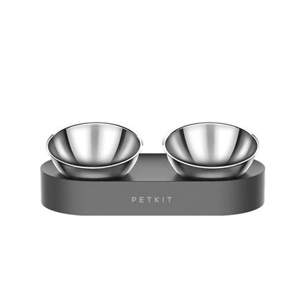 PETKIT Fresh Nano Metal pet bowl, 0.48 L, tilted, black